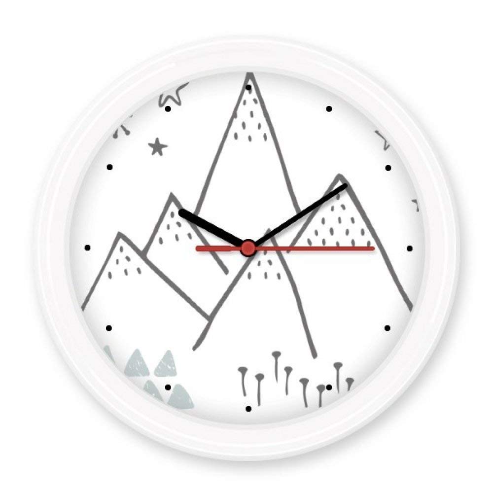 Horloge décorative à batterie motif herbe et étoiles pour une chambre apaisante