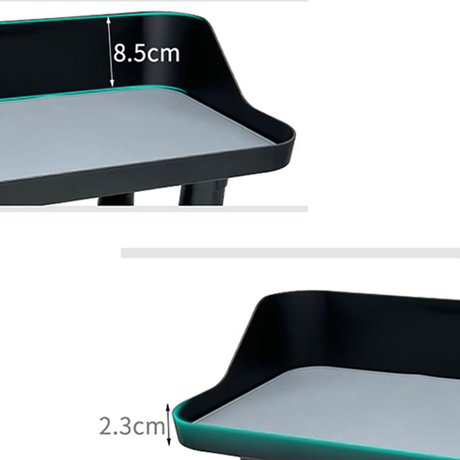 Asixxsix Cuencos Elevados para Perros, 3 Cuencos Dobles Ajustables en con Comedero Lento y Cuenco de Agua a Prueba de Salpicaduras, para Perros Medianos y Grandes (Black)