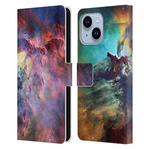 Étui iPhone 14 Plus Cosmo18 Nébuleuse en cuir de qualité aux finitions soignées