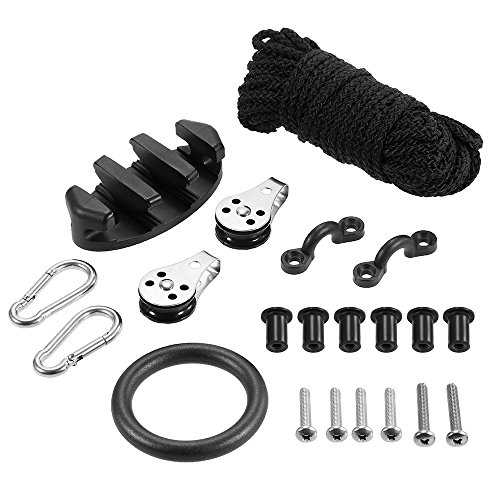 Acessórios para caiaque, Andoer 21 PCS Kit de carrinho de âncora para canoas caiaque Zig Zag Cleat R