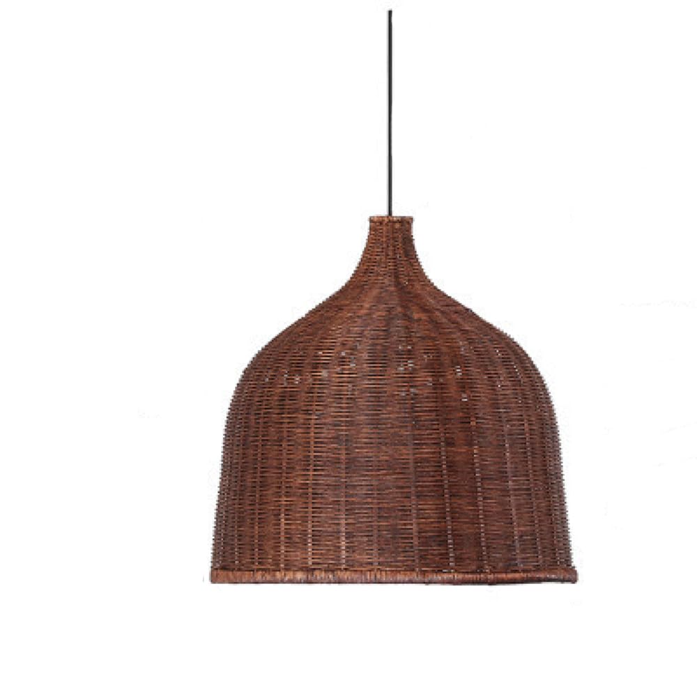 CHUNGYANG Pastoral Bamboo Rattan Pendant Light Southeast Asian Rattan Chandelier Light Fixture for Restaurant Retro Bamboo Wicker Lampshade Hanging Lamp for Kitchen Island Dining Room Entryway Foyer