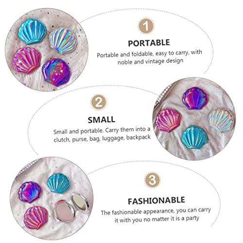 Miroir de maquillage pliable minkissy 6 pièces double face compact