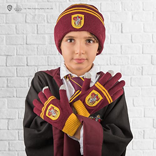 Image of Cinereplicas Harry Potter - Beanie and Gloves Set - Kids - Gryffindor /Slytherin /Ravenclaw /Hufflepuff - Offcially licensed