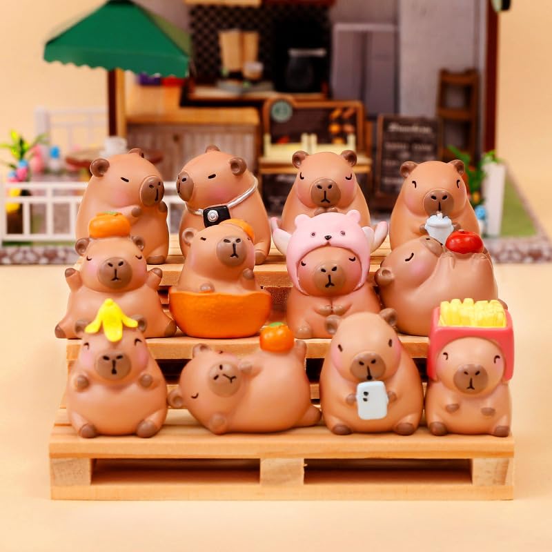 Image of Capybara Blind Box, Random Animal Collectible for Desk Display Cases, Cute Blind Box, Blind Bag with Capybara Figurine for Kid Aged 5-12