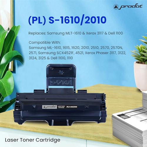 Image of ProDot 1610 /2010 Cartridge Replaces Samsung MLT-1610, Xerox-3117, Dell 1100 Compatible with Samsg ML-1610 /1615 /1620 /2010 Xerox-Phaser 3117 /3122 I 2000 Page Yield I 1 Year Warranty (1 PC)