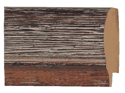 Picture Frame Moulding (Wood) 100ft Bundle - Rustic Wood Finish - 1.5" Width - 3/8" Rabbet Depth