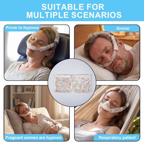 Image of 3 Pcs Satin Strap Covers, Silky Mask Frame Covers Pads Compatible with DreamWear or AirFit N30i /P30i Headgear Cover Set Hair Protector for Women Face Cushion for Reduce Red Marks (Jasmine)