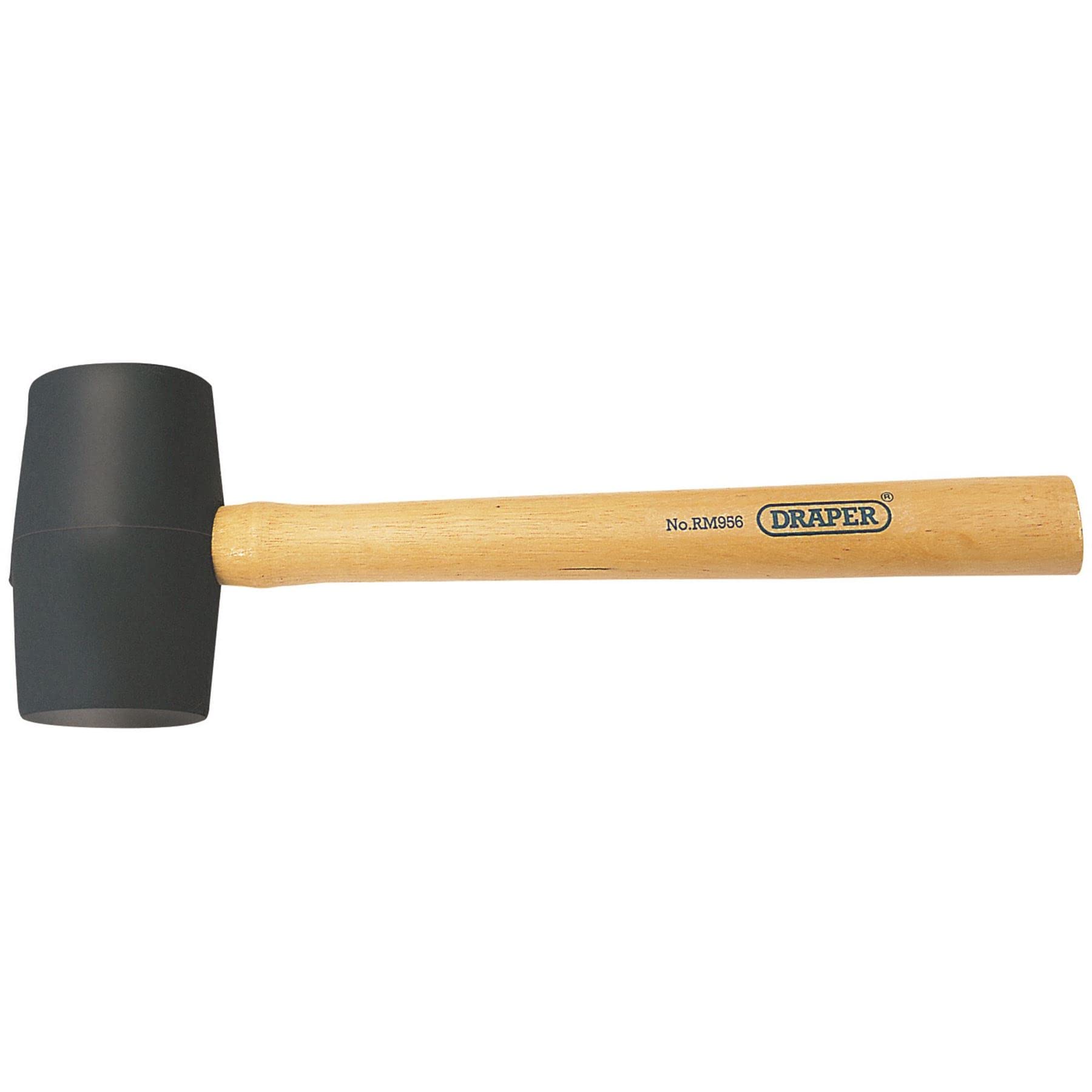 Draper Rubber Mallet | 14.5oz Hand Tool |Hardwood Shaft | Heavy Duty Rubber Hammer |400g | 51095