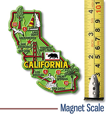 Imán Decorativo Estado California de Caucho 3.3 x 4 pulgadas miniatura 2
