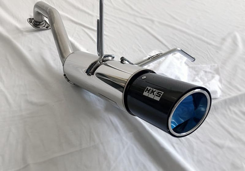 HKS Hi-Power Muffler 2014+ Honda Fit Sport GK5 w/ Carbon Tips - Image 3