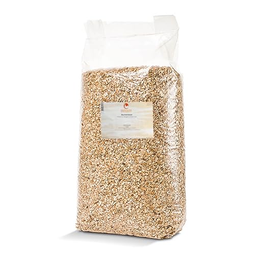 eivolution Buchenhack Einstreu 15 kg - Staubfrei & Natürlich - Optimale Feuchtigkeitsregulierung für Stall & Voliere - Auch für Räuchern geeignet