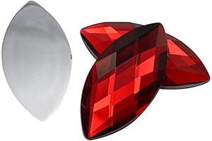 Allstarco Red Ruby Navette Acrylic Rhinestones for Cosplay Raven Embellishments