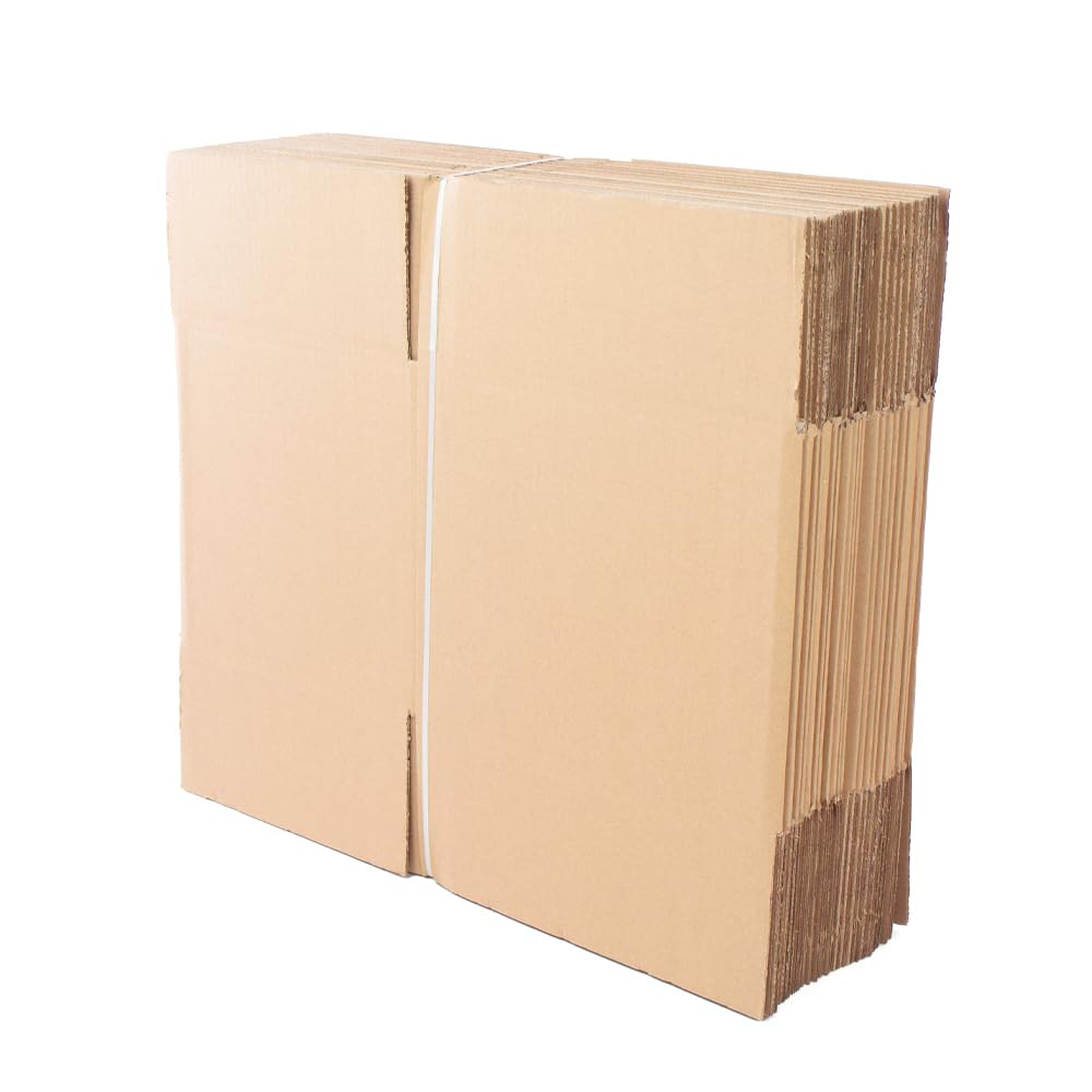 Pack 25 Cajas Cartón Reforzado con medidas 30x25x25 cm y Canal Simple - Fabricadas en España con Cartón Reciclado Resistentes para Envíos, Almacenaje y Mudanzas