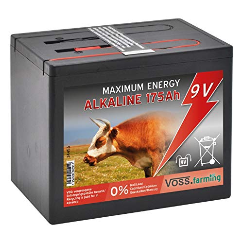VOSS.farming Batterie sèche Alcaline 175 Ah 9V pour clôture électrique -Grand modèle