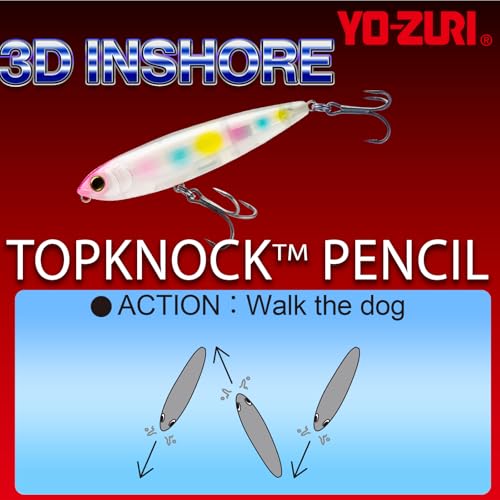 Crayon 3D Inshore TOPKNOCK F 100 mm Violet stickbait mer de surface - 4