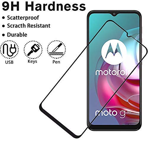 Image of Screen Protector for Motorola Moto G50 (Black) Tempered Glass Edge-to-Edge 6D Screen Guard With Installation Kit