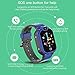 PTHTECHUS 4G GPS Kids Smartwatch Phone - Boys Girls Waterproof Watch with GPS Tracker 2 Way Call Camera Voice & Video Chat SOS Alarm Pedometer WiFi Wrist Watch Birthday Gifts for Students, 4G Blue