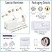 VitaCool Ear Piercing Kit Disposable Ear Cartilage Piercing Gun Kit with Sterile CZ Studs Easy and Safe Earring Self for Yourself Use at Home(Gold Mixed Patterns 3mm)