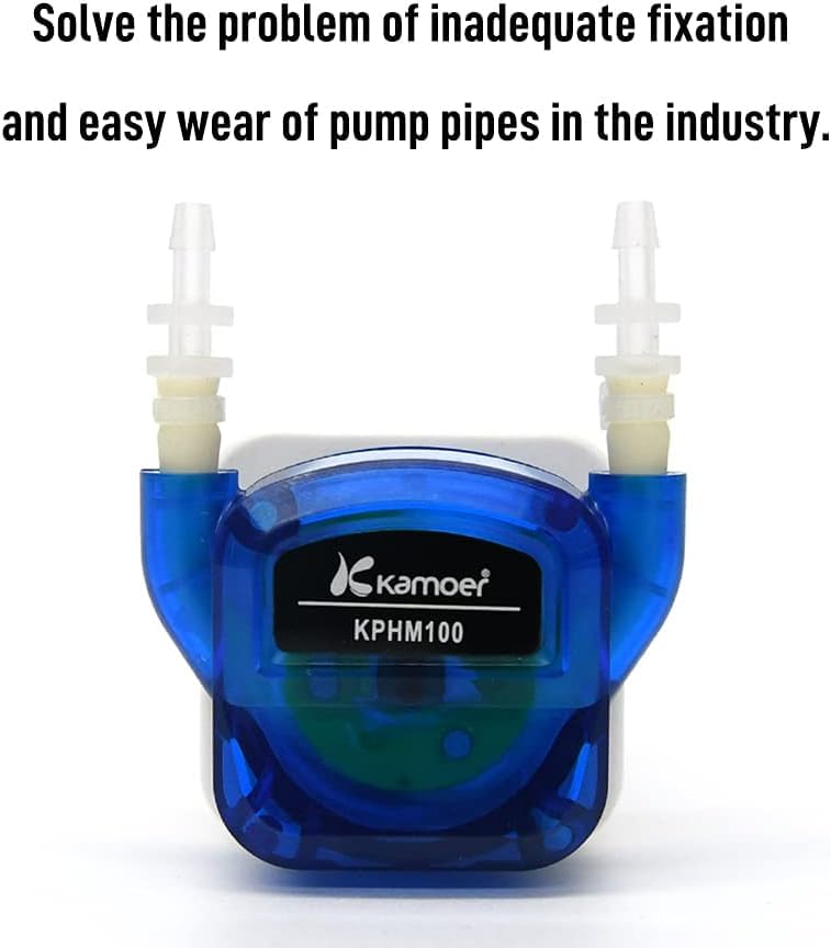 Kamoer KPHM100, Kleine Schlauchpumpe, 12-V-Gleichstrommotor, lange Lebensdauer, hochpräzise Flüssigkeitsdosierpumpe, 100 ml/min, 3 mm Innendurchmesser × 5 mm Außendurchmesser