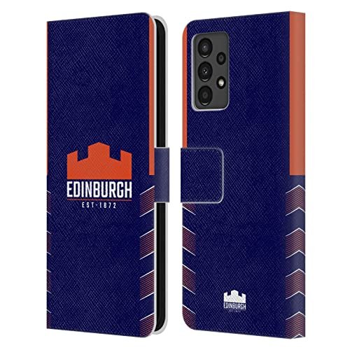 Coque Galaxy A13 Edinburgh Rugby en cuir, le portefeuille pour supporters