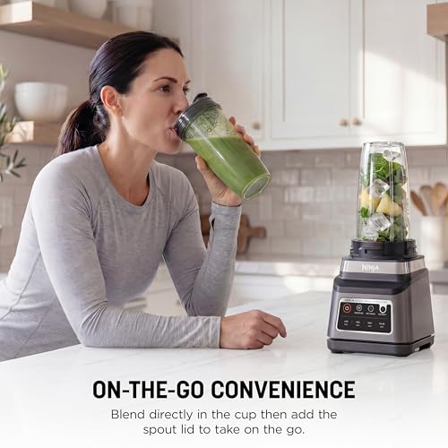 Ninja BN751 Professional Plus DUO Blender, 1400 Peak Watts, 3 Auto-IQ Programs for Smoothies, Frozen Drinks & Nutrient Extractions, 72-oz. Total Crushing Pitcher & (2) 24 oz. To-Go Cups, Black - Image 6