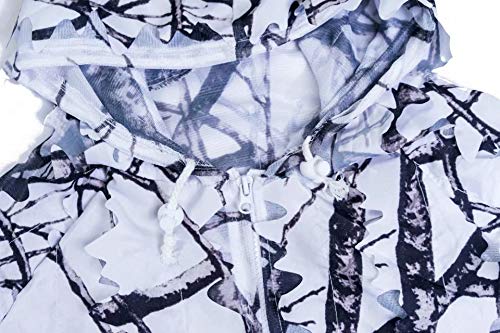 Huenco Outdoor Camo 3D Schnee Wilden Reißverschluss Ghillie Anzug Für Paintball Airsoft Jagd Wildlife Fotografie – Bild 6