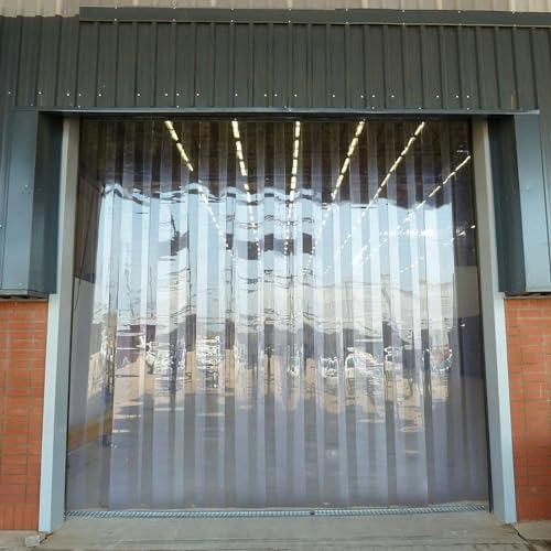 Kit rideaux de porte vinyle transparent pour entrepôt et refroidisseur - 6