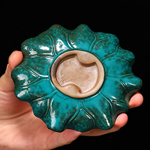 Ceramics Incense Burner Stick Holder, Antique Lotus Aroma Incense Burner Plate, Sandalwood Coil Base, Furance Buddha Chan Decoration #TOP4
