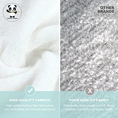 HIPHOP PANDA Bamboo Baby Waterproof Changing Pad Liners of 6 Pack - Hypoallergenic & Ultra Soft Changing Table Cover Liners - Durable & Easy to Clean - White - Larger - 27" x 13"