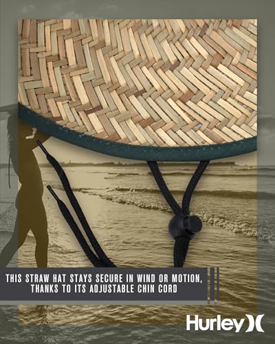Image of Hurley Men's Straw Hat - Bayside Lifeguard Straw Sun Hat