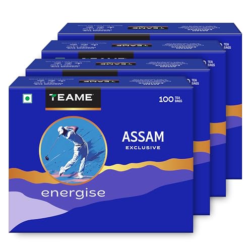Image of TE-A-ME Assam Exclusive Black Tea Bags - 400 Tea Bags (100 x 4) | Premium Assam Black Tea
