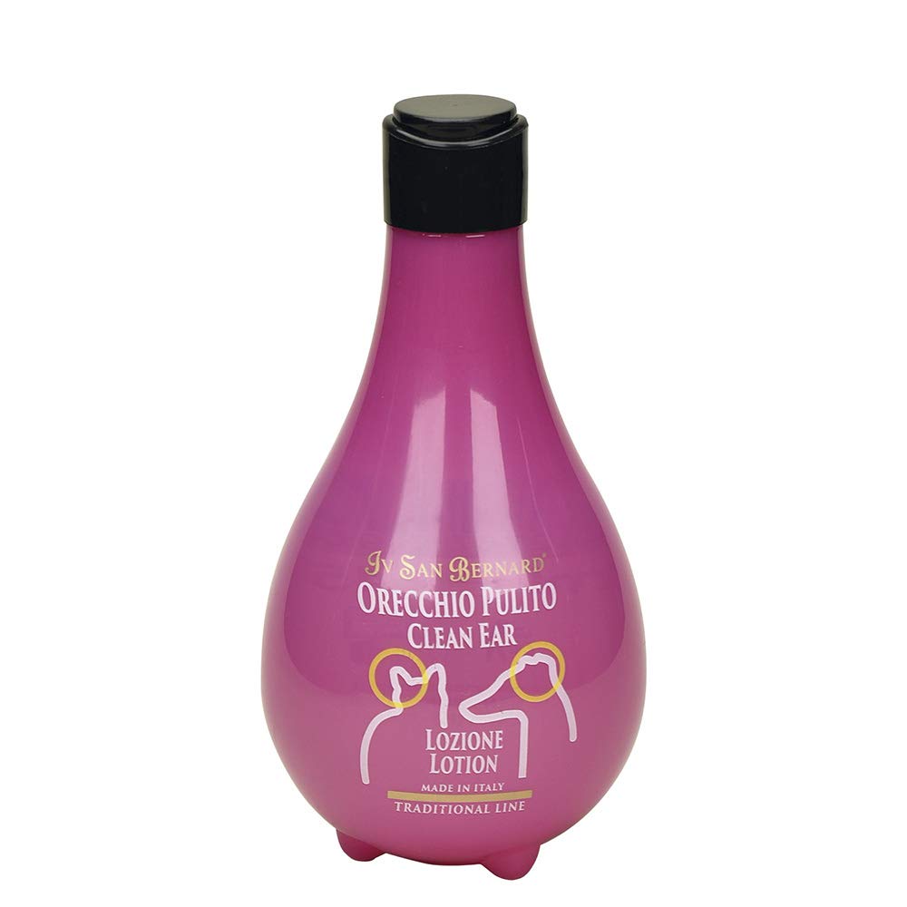 Loción Limpia Orejas - Limpiador de Oídos para Perros y para Gatos - 250 ml - Facilita la Eliminación del Cerumen - Ideal para las Orejas de Pequeños Animales - IV San Bernard