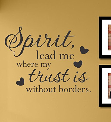 Spirit Lead Me Where My Trust Is Vinyl Wall Decals Quotes Sayings Words Art Decor Lettering Vinyl Wall Art Inspirational Uplifting