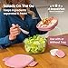 Bentgo Glass Salad Container - 7.6-Cup Salad Bowl with Airtight Lid, Leak-Proof Sauce Container, 4-Compartment Bento Tray & Reusable Fork - BPA-Free for Meal Prep, Office & More (Rose)