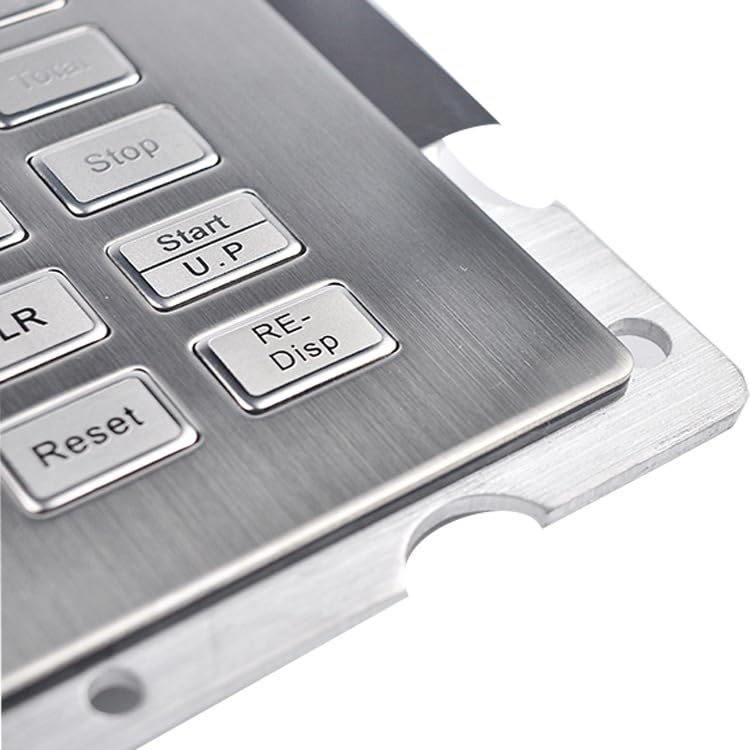 Genérico Terminal de autoservicio de 22 Teclas Teclado metálico Teclado numérico y Teclas metálicas Resistentes al Agua y al Polvo(USB)