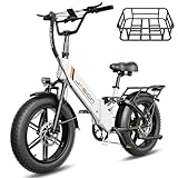 Jasion X-Hunter ST Electric Bike, Fat Tire & 71Miles & 30+MPH Foldable Ebike, 1400W Peak Motor, 624WH Removable Battery, Full Suspension E Bike, Hydraulic Disc Brakes Bicycles