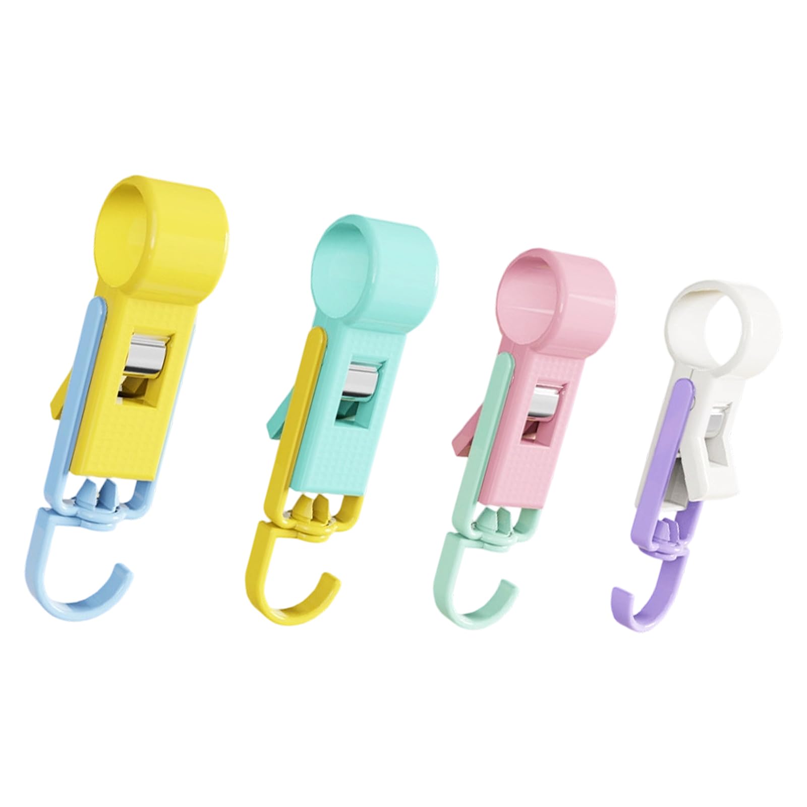 JSGHGDF Of 4 Dopamines Color Hook Modern Design Without Nails Installation Home Organizers Perfect for Towels Keys Utensils ABS Hooks