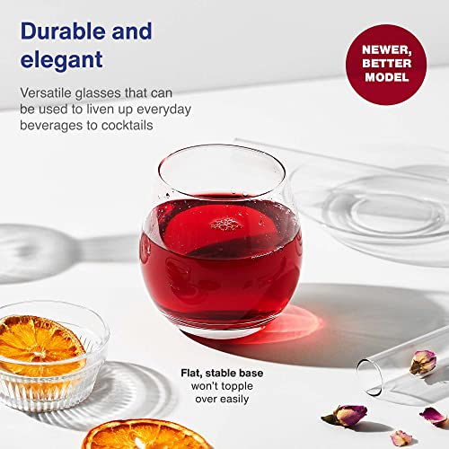 Vintorio Goodglassware Stemless Wine Glasses (Set Of 4) 15 Oz - Crystal Clear Clarity, Classic Bowl Design Perfect For Red And White Wines - Dishwasher Safe, All-Purpose Tumblers #TOP2