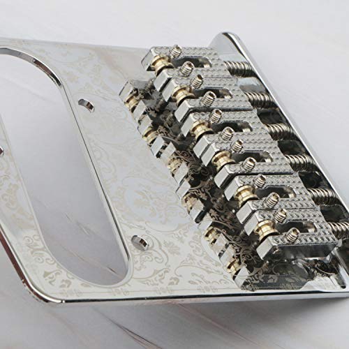 Unxuey Chevalet de guitare en argent sculpté avec trou de micro à simple bobinage pour guitare électrique Telecaster… - Les Beatles, Paul McCartney, John Lennon, RIngo Starr, George Harrison Unxuey Chevalet de guitare en argent sculpté avec trou de micro à simple bobinage pour guitare électrique Telecaster… – Image 7