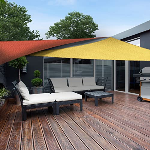 Asteroutdoor Sun Shade Sail Triangle 16' X 16' X 22.64' Uv Block Canopy For Patio Backyard Lawn Garden Outdoor Activities, Sand #TOP7