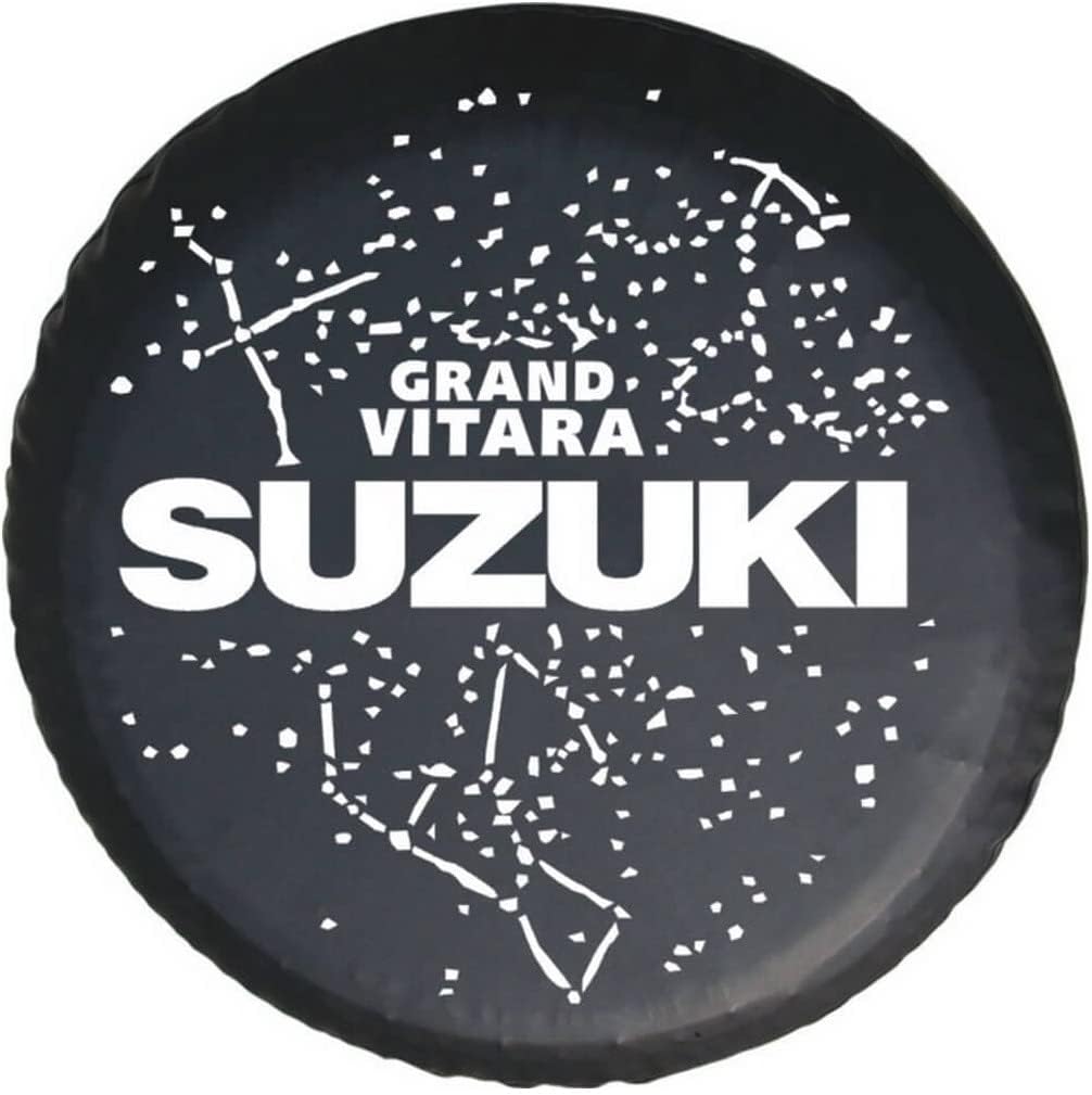 Compatible with Suzuki Grand Vitara Spare Tire Cover, Suzuki Spare Wheel Cover, Waterproof Dustproof Soft Storage Bag Protector for (S Size, SU47)