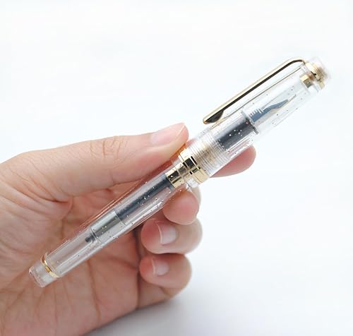 Vista 39 de JINHAO 82 Pluma Estilográfica (Rosa Transparente Rojo, Punta Fina 0.020 in)