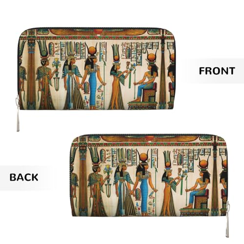 women in ancient egypt Print Women Wallet Trendy Travel-Friendly 7.9X3.9in Casual Clutch Purse Gift for Ladies3