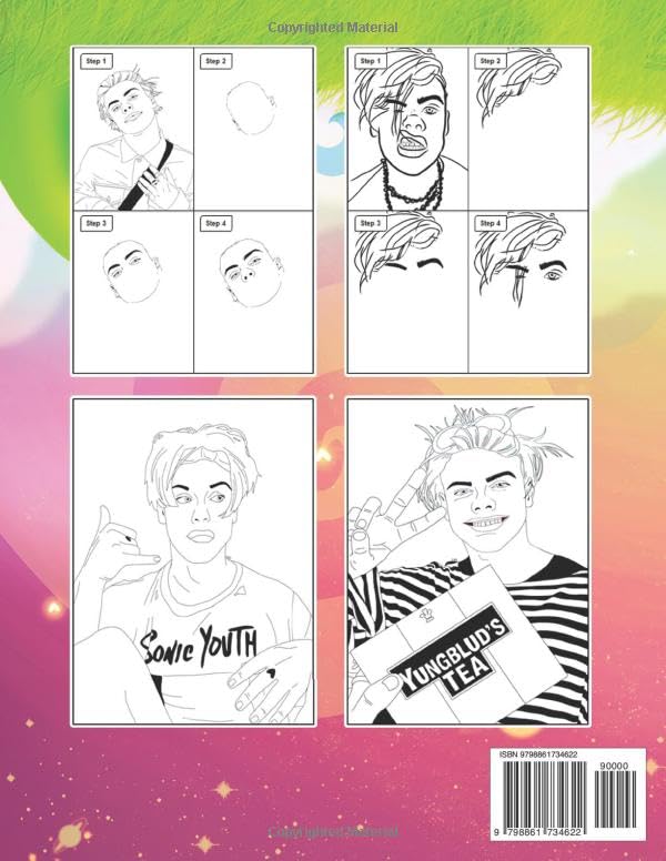 How to Draw Yung.bl@ud + Coloring Pages: Learn How to Draw Cute Character Step-by-Step For Beginners Ages 4-8, 9-12, Unofficial Book, Draw and Color ... Occasion in Work Office, Home, School, Event - Image 2