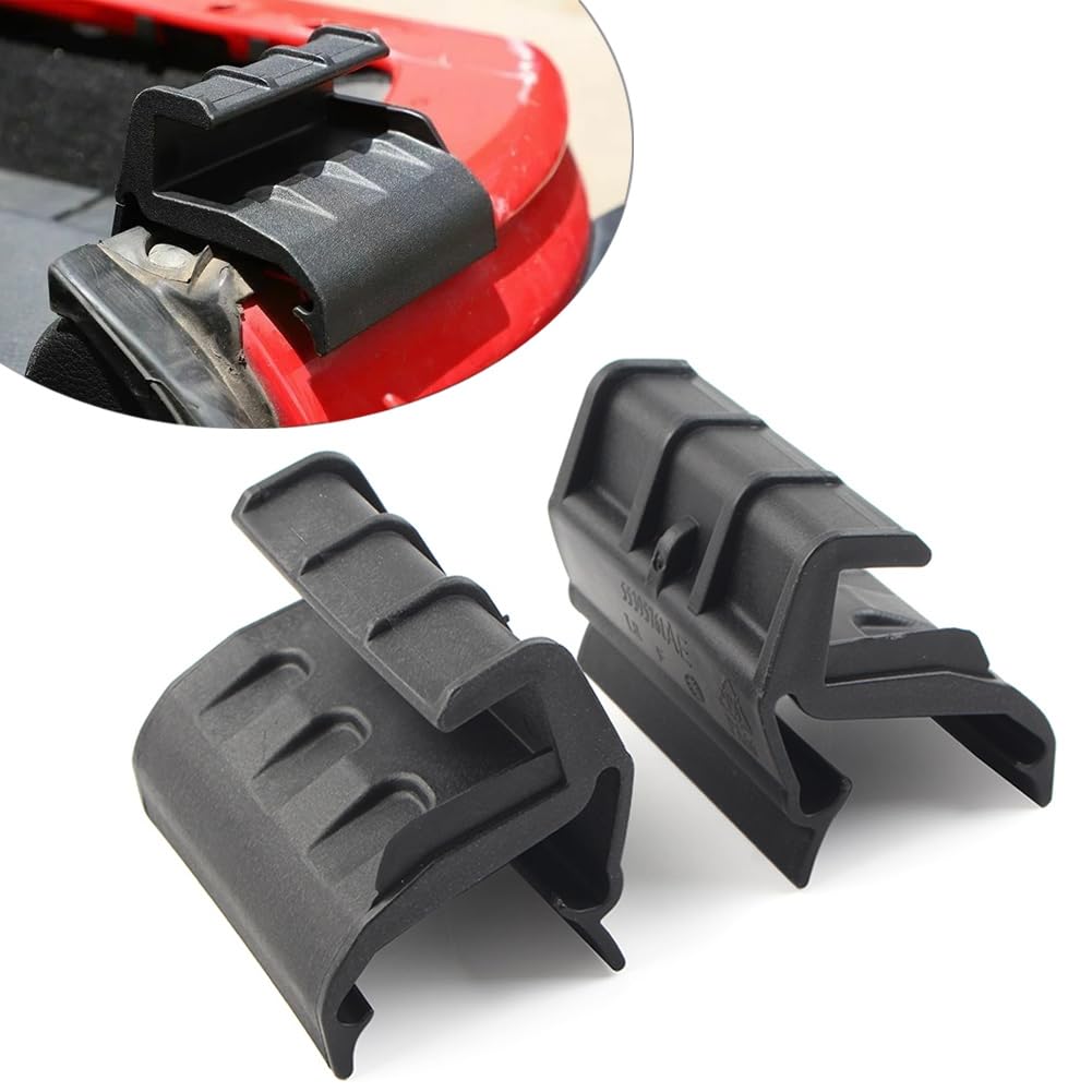 55395760AE, 55395761AE Soft Top Parts Back Window Brackets, 1 Pair Left & Right Rear Tailgate Bar Retainer Clips Replacement for Jeep Wrangler JK 2007-2017