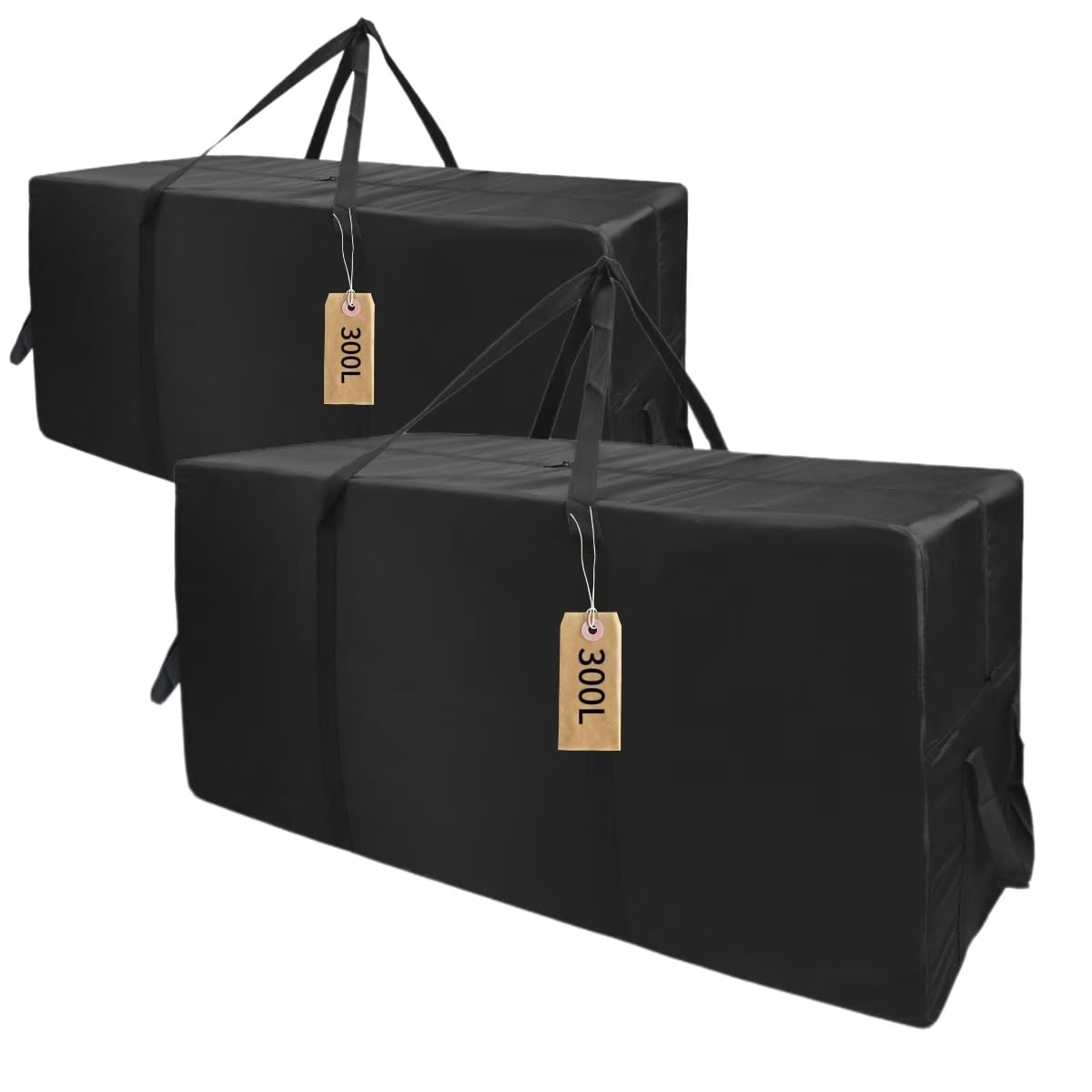 2 szt. Torba na poduszki ogrodowe 300 l, 118 x 55 x 46 cm, torby | Zewnętrzna torba do przechowywania, torba na poduszki, duża torba transportowa, z uchwytem