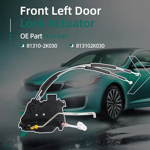 Image of 813102K030 Front Left Door Lock Actuator Fit for Kia Soul 2011-2013 OE# 81310-2K030 Replace Driver Side Door Lock Latch Actuator