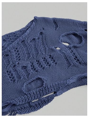 Image of BEAUDRM Women's Crochet Bolero Shrug Goth Grunge Outfits Bell Sleeve Sweater Bow Pullover Crop Top