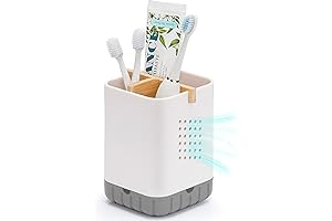 Toothbrush Holder Kids | Boperzi Toothbrush and Toothpaste Holder, Anti-Slip Bathroom Storage Caddy for Kids