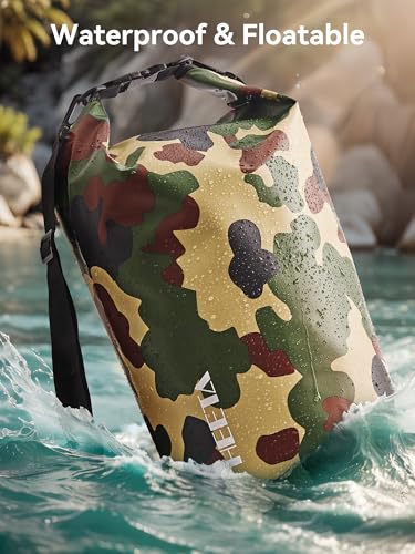 Image of HEETA Waterproof Dry Bag for Women Men, 5L /10L /20L /30L /40L Roll Top Lightweight Dry Storage Bag Backpack with Emergency Whistle for Travel, Kayaking, Boating, Camping, Beach, Cruise Ship Essentials